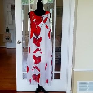 Pull on sheer A-line Dress